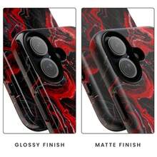 24h Versand aus DE Apple 17, 16, 15, 14, 13 Pro, Max, Plus; 23, 24, 25, 26 Rot Schwarz gesprenkeltes Marmor Handyhülle: abstraktes Steindesign für , & Pixel - Weiss - Übersicht 4