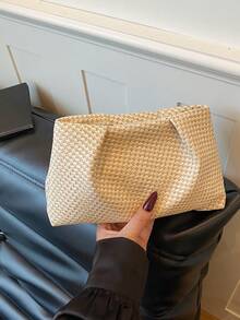 Minimalist Casual New Korean Style Envelope Clutch Bag For Women - Beige - View 10