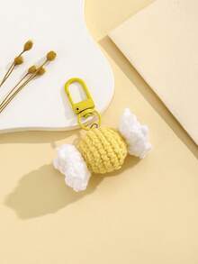 DIY Handmade Creative Solid Color Yarn Candy Handwoven Keychain, Handcrafted Crochet Colorful Candy Keyring, Creative Gift For Lover, Friend, Girlfriend, Holiday, Festival, Mobile Phone, Car Accessories, Small Gift - Multicolor - View 16