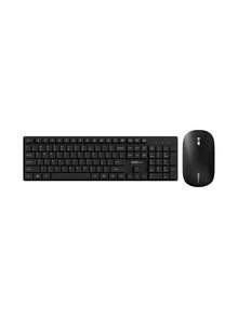 Lenovo 联想 KN220 无线键盘鼠标套装，2.4G 静音全尺寸 105 键人体工学办公键盘鼠标套装，1600DPI，适用于笔记本电脑和台式电脑。 - 查看 14