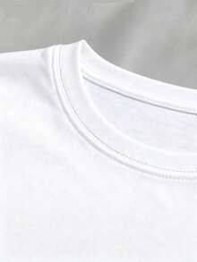 [Camiseta gráfica Nana] Camiseta gráfica Nana de moda para mujer con diseño de corazón y letras - cuello redondo, mangas cortas, ajuste cómodo, lavable a máquina, camiseta Casual de cuello redondo para mujer Camisa Hecha De Tela Elástica - Imprescindible Para Primavera, Verano Y Otoño - Blanco - Ver 6