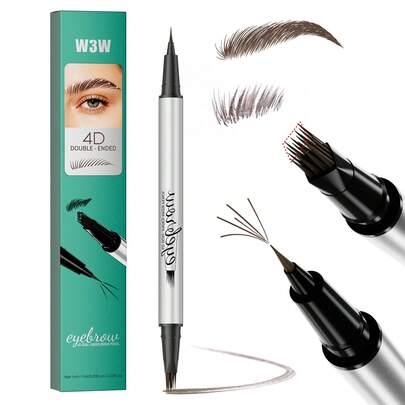 W3W 4D Waterproof Long-Lasting Natural Effect Eyebrow Pencil, Easy To Apply, Suitable For Beginners, Natural Eyebrow Shaping, Precise Outlining, Ideal For Holiday Gifts, Birthday Gifts Or Daily Makeup Essentials