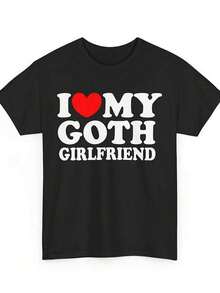 Camiseta "Amo a mi novia gtica", "Amo a mi novia", gr£fico de chicas gticas S, regalo para novio, regalo de cumpleaos, regalo de aniversario para ←l. Camiseta de algodn grueso de 220 g para mujer (top negro para mujer). Confeccionada en algodn 100 % puro, grueso y transpirable, esta tela gruesa de 220 g ofrece comodidad y durabilidad. Perfecta para el verano, es ideal para el trabajo, el gimnasio, viajes, salidas informales, deportes al aire libre o para usarla en cualquier temporada. Una prenda b£sica vers£til: ideal para la escuela, la ropa de calle o simplemente para relajarse en casa. Camisetas de mujer. - Negro - Ver 2