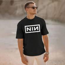 Novelty Nine Inch Nails Men's Crew Neck T-Shirt - 黑色 - 查看 1