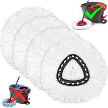 4 Pack Mop Heads Replacements For O-Ceda Easy Wrin Spin System, Microfiber Refills, Easy Cleaning Mop Repalce Head - kiểu dáng như hình ảnh - Xem 1