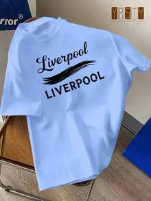 Camiseta de moda para hombre con cuello redondo, estampado creativo de letras y diseño de marca moderno, unisex - deportiva y casual - cómoda y transpirable, adecuada para actividades al aire libre, de manga corta para el verano. - Blanco - Ver 8
