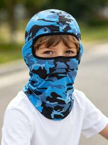 1pc Children's Solid Color Balaclava - Sun Protection Breathable Full Face Mask, Suitable For Cycling And Outdoor Sports - 1PC - View 26