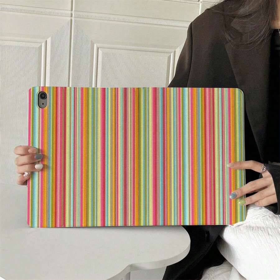 1件書本式翻蓋平板保護殼,附多角度支架與筆槽,相容 iPad 10代 10.9吋 2022/Air 13(M3 2025)/Air 11(M3 2025)/11(A16 2025)/Galaxy Tab S10+/S9/A17,適用於 Pad、MatePad、Pad、Honor 平板、Xiaoxin Pad - 彩色 - 查看 1