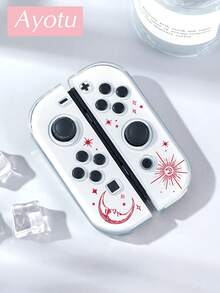 Ayotu 1件 日月星圖案 相容於 Switch2/Switch NS/Switch OLED 遊戲主機保護殼，新一代 TPU 軟殼，通用遊戲控制器保護套，Switch 控制器保護殼，Switch 遊戲配件，防摔、防滑、防刮，時尚，秋季浪漫/返校禮物/情人節禮物/聖誕禮物/萬聖節禮物 - 彩色 - 查看 14