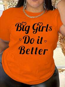 Talla - Talla - Camiseta con Estampado de Lema Degradado Big Do It Better - Negro - Ver 4