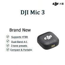 DJI Mic 3（发射器）高级迷你无线麦克风，适用于采访、直播、视频录制、Vlog，带降噪领夹式麦克风，可通过蓝牙直接连接智能手机摄像头，官方标准配置（不含Lightning连接器） - 查看 1