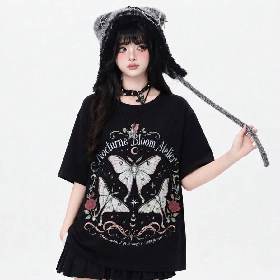Women T-Shirts - Black - View 1