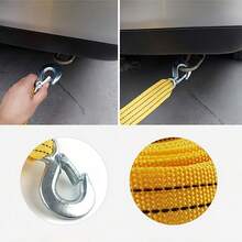 MORE BEAUTY Cuerda de remolque de 5m/3m, resistente capacidad de 3 toneladas/5 toneladas.Cuerda de tracción y cable de remolque para automóviles con gancho incluido.Diseño reforzado de doble capa para rescate vehicular.Fabricada en nailon de alta resistencia.Ideal para rescates de emergencia en carretera y remolque de vehículos, accesorio práctico para furgonetas y todo tipo de automóviles. - A - Ver 9