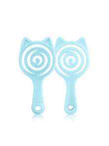 Lược tai mèo rỗng, lược mini cầm tay dễ thương, lược massage đệm khí, lược chải tóc kích thích mọc tóc - Nhiều màu - Xem 7