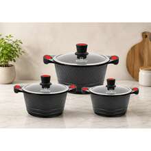 6-Piece Set With Marble Coating 20 Cm – 2.5 L * 24 Cm – 4.5 L *28 Cm – 7.0 L - View 2
