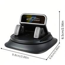 Set de 2 piezas (1 soporte giratorio + 1 caja de colores), soporte giratorio 360°, material ABS con almohadilla de silicona antideslizante, apto para salpicadero, coche, oficina y uso doméstico - A - Ver 3