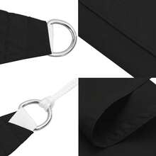 Rectangular Sail Shade Oxford Fabric Black 2x3.5 M - A - View 7