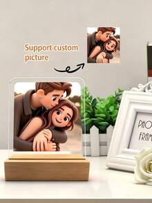 Chân dung ảnh hoạt hình 2D tùy chỉnh - Khung ảnh tùy chỉnh màu sắc rực rỡ thiết kế bằng AI - Ảnh acrylic có thể in, phù hợp cho cặp đôi, gia đình, bạn bè, thú cưng, phong cảnh - Hoàn hảo cho phòng ngủ, phòng khách, bàn làm việc, phòng ăn, hiệu sách, quán cà phê - Nhiều màu - Xem 4