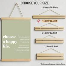 1件鼠尾草綠正向語錄牆面藝術 Choose A Happy Life 帆布印刷畫，極簡肯定勵志居家裝飾，適用臥室、客廳或辦公室，柔和暖色調極簡海報，送給她的禮物，無框，可選木製掛軸或裝框 - 圖案2 - 查看 19