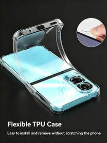 Compatible With OPPO, And Full Series Models, Made Of High-Elastic TPU Material, Flexible And Impact-Resistant, Not Easy To Yellow. Precise Openings For The Real Machine, Sensitive Buttons, High Edge Protection For The Screen And Lens, Anti-Scratch And Anti-Collision. Non-Slip And Skin-Friendly Texture, Slim And Close-Fitting, Not Bulky And Easy To Grip, Simple To Install And Remove. The Thin Case Does Not Block The Signal, Supports Wireless Charging, Practical And Versatile For Daily Use. - Clear - View 5