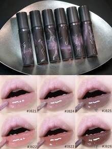 GIRLCULT 卓越唇釉 J821 漣漪粉 3.5ml，果凍質地鏡面唇釉，高光澤玻璃唇感，30秒快乾不暈染，長效保濕口紅，豐盈平滑唇紋，不黏膩輕盈配方，無動物實驗純植物油配方，適合所有膚色日常使用，耐褪色，不黏杯，滋養，適合初學者，禮物 - J821 Rippling Pink - 查看 5