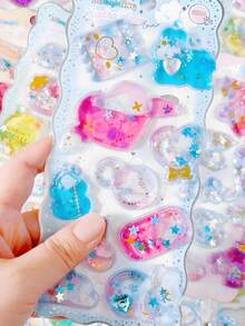 3D Water Sticker Cartoon Wiggle Water Injection 3D Sticker Cute DIY Phone Graffiti Decoration Sticker Holiday Gift - Multicolor - View 3