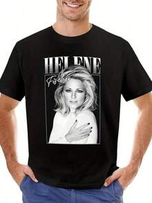 Unisex Lustiges Geschenk Helene Fischers Anime Kurzes Freizeittop für Männer und Frauen - Schwarz - Übersicht 5