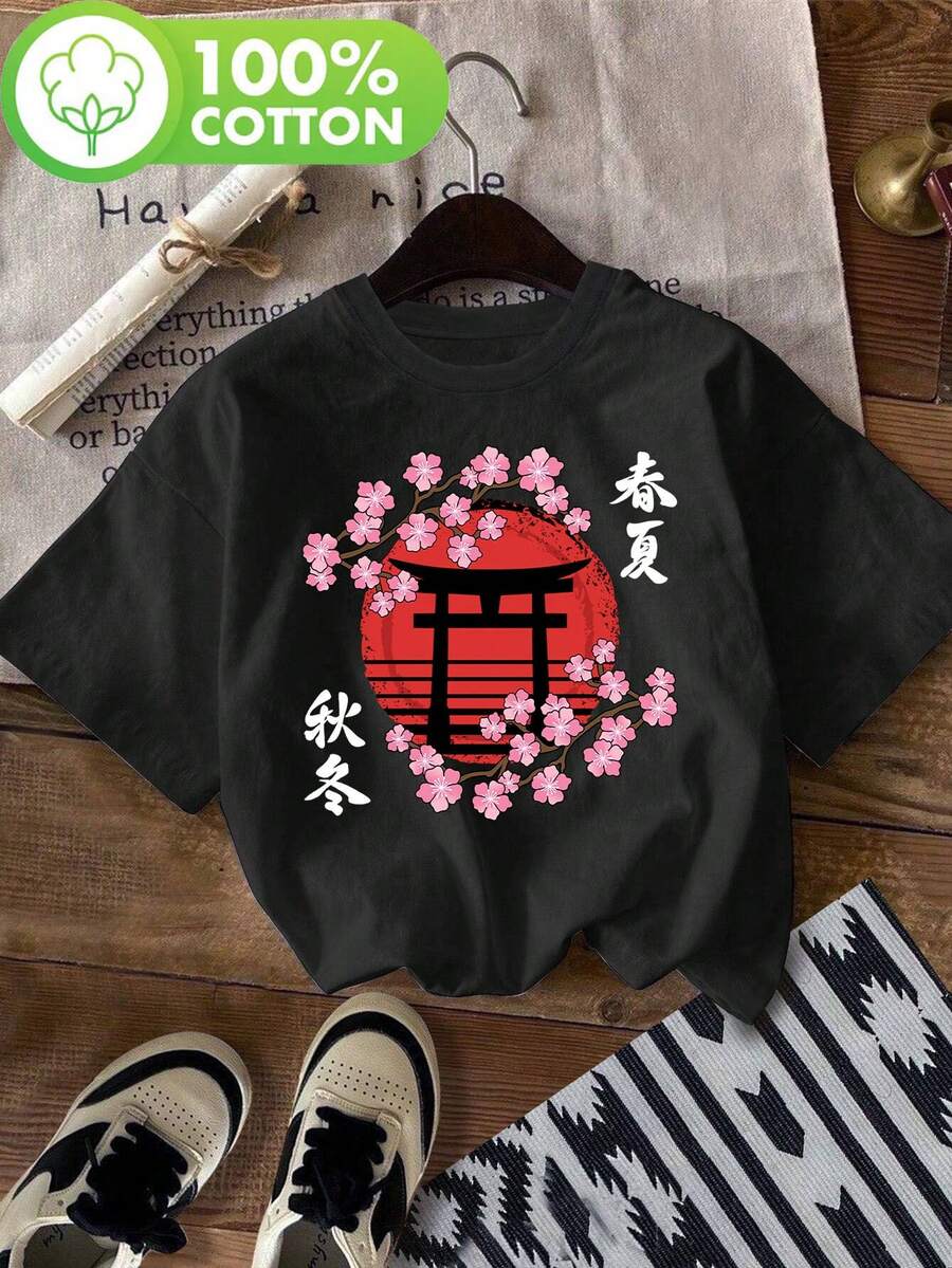 Camiseta de mujer para primavera y verano - Negro - Ver 1