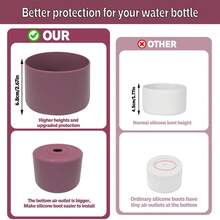 Bota de botella de agua de silicona antideslizante para 24oz 32oz 40oz funda protectora Protector inferior Adventure HCV3 - shanhuang-32oz - Ver 4