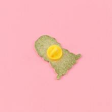 可愛琺瑯胸針領章徽章 背包女用胸針 鋅合金衣物禮物飾品 時尚配件 - 黑色 - 查看 7