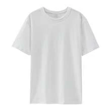Máquina de impresión directa importada, camiseta de manga corta para hombre de algodón Pima puro de fibra larga de , de 50 hilos, con acabado de lujo ligero. - Negro - Ver 6