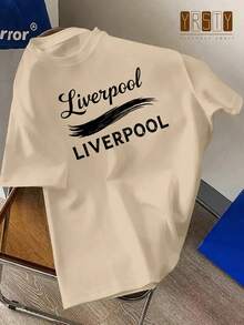 Camiseta de moda para hombre con cuello redondo, estampado creativo de letras y diseño de marca moderno, unisex - deportiva y casual - cómoda y transpirable, adecuada para actividades al aire libre, de manga corta para el verano. - Blanco - Ver 10