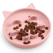 Silicone Slow Feeder Dog Cat Bowls, Interactive Puzzle Toy For Pets Dry/Wet Food Training, Keeps Dogs Cats Busy, Prevents Puppy Kitty Overeating Pink, 0.8 Cup - 0,8 cốc - Xem 7