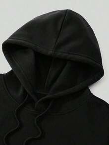 Men's Los Angeles Casual Print Hoodie, Regular Fit, Hooded Neck Style, Long Sleeve Sweatshirt XYVA - 黑色 - 查看 3