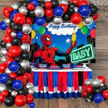 2pcs Marvel Spider-Man Birthday Backdrop Superhero Happy Birthday Party Banner Outdoor Garden Yard Grass Photography Background Wall Hanging Decoration Theme Party Photo Booth Props Studio Backdrop For Fans Celebrations Indoor Room Decor - Nhiều màu - Xem 2