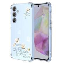 Case For, Transparent Case With Aesthetic Butterfly And Flower Designs, Anti-Yellow Soft Silicone Slim Anti-Shock Anti-Scratch TPU Bumper Case - 三星 Galaxy A35 - 查看 1