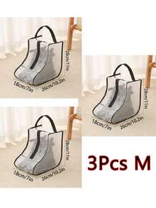 3/2/1pc Boot Storage Bags, Long & Short Boot Storage Shoe Bags, New Fashion Transparent Shoe & Boot Dust Covers, Women's High-Top & Ankle Boot Specialized Boot Bags, Zipper & Handle Boot Covers,Shoe Protection,Suitable For Flats, Ankle Boots & High. - Clear - View 17