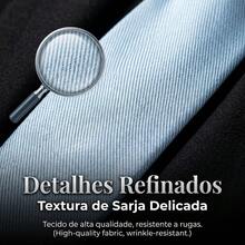 Men's Tie In A Solid Color, Matte Finish, Fine Texture, Ideal For Formal Suits, Weddings, Grooms, A Professional And Sophisticated Look. - Baby Blue - View 2