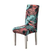1/2/4/6pcs Printed Chair Covers, Dining Chair Seat Protector, Suitable For Home Or Party, All Season Use - Multicolor - View 30