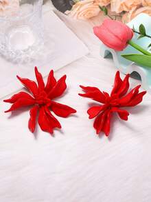 1 Đôi bông tai kiểu Pháp cổ điển sang trọng, thiết kế hoa 3D phóng đại, bông tai cá nhân hóa dành cho nữ, phù hợp cho đám cưới, tiệc tùng và công sở. - Bông tai hình hoa lớn - Xem 4