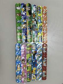 36 pezzi/set Braccialetti a schiocco a tema Bluey, braccialetti per feste a tema cane - Multicolore - Visualizzare 5