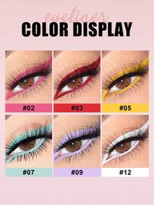 HANDAIYAN 12pcs Quick-Drying, Non-Smudge Matte Colored Fine-Tip Starry Sky Eyeliner Pencil Set, High Pigmentation, Non-Clumping, Beginner-Friendly, Suitable For Daily Commute/Holiday Makeup, Cosmetic Product, Face Painting, Makeup, Suitable For Women, Winter/Spring, Best For Birthday, Valentine's Day Gifts, Carnival Party, Y2K Fancy Fashion - Angel - Xem 4