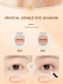 TONYMOLY Crystal Monochromatic Eyeshadow M02 Ginger Slice 1.5g, Soft And Fine Powder, Smooth And Easy To Blend, Matte And Shimmer, Layerable And Long-Lasting Without Fallout, Suitable For Beginners, K-Beauty Korean Style Makeup, , Gift 1.5g/0.05 Oz. - M02 Ginger Flake - View 8