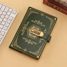 A5 Unisex Vintage Lock Diary Notebook With Password Lock, Creative Journal, Student Memo Book, Stationery Notebook School Supplies - A5 - View 15