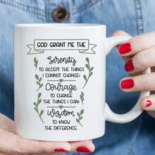 [Envío en 24 horas dentro de México]Taza con doble impresión, taza de cerámica divertida, taza de cerámica con temática de fe, adecuada para bebidas de verano e invierno, regalo para familiares y amigos, regalo novedoso, taza de té, decoración del hogar, idea de regalo, regalo de cumpleaños, regalo de vacaciones, regalo de Navidad, regalo de bendición 11Oz - 1 - Ver 2