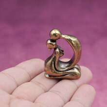 1 Stück künstlicher Kupferguss-Sand "Für immer mit dir" Paar Einfaches Liebesornament, antikes Kupferkunst-Paar Heimdekoration Schreibtischornament, perfektes Geburtstagsgeschenk Mini Tierstatue Ornament für Zuhause und Garten, süßes dekoratives Accessoire, personalisierte Dekoration für Schreibtisch, Küche, Büro-Whiteboard, Aufbewahrungsschrank und Geschirrspüler, Küchendekoration, Heimdekoration, Valentinstagsgeschenk, Geschenk für Freunde und Familie - Mehrfarbig - Übersicht 2