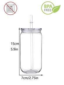 16oz Plastic Cup With Lid And Straw, Reusable Iced Coffee Cup, Cute Swirl Design, Drinking Cup With Lid - View 5