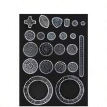 1pc 22pcs Spiral Gear And Wheel Drawing Kit - Creative Drawing, Chain Gear With Pen, Spiral Design Drawing, Drawing Tool - Multicolor - View 12