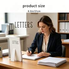 1pc Letters To My Little Girl Spiral Notebook, Wooden Pulp Paper, Student & Office Use, Back To School Season - A - View 8