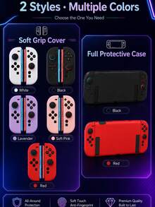 Soft Silicone Full Protective Case Compatible With Switch NS2 Joy-Con Controllers, Anti-Slip, Anti-Sweat, Shock-Proof, Cute Macaron Colors, Designed Compatible With Switch Players, Compatible With Switch NS2, Various Color Combinations Available, Switch Gaming Accessories, Game Controller Accessories, Pink, Anti-Drop, Anti-Scratch - Multicolor - View 8